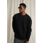 Unisex Siyah King Oversize Sweatshirt